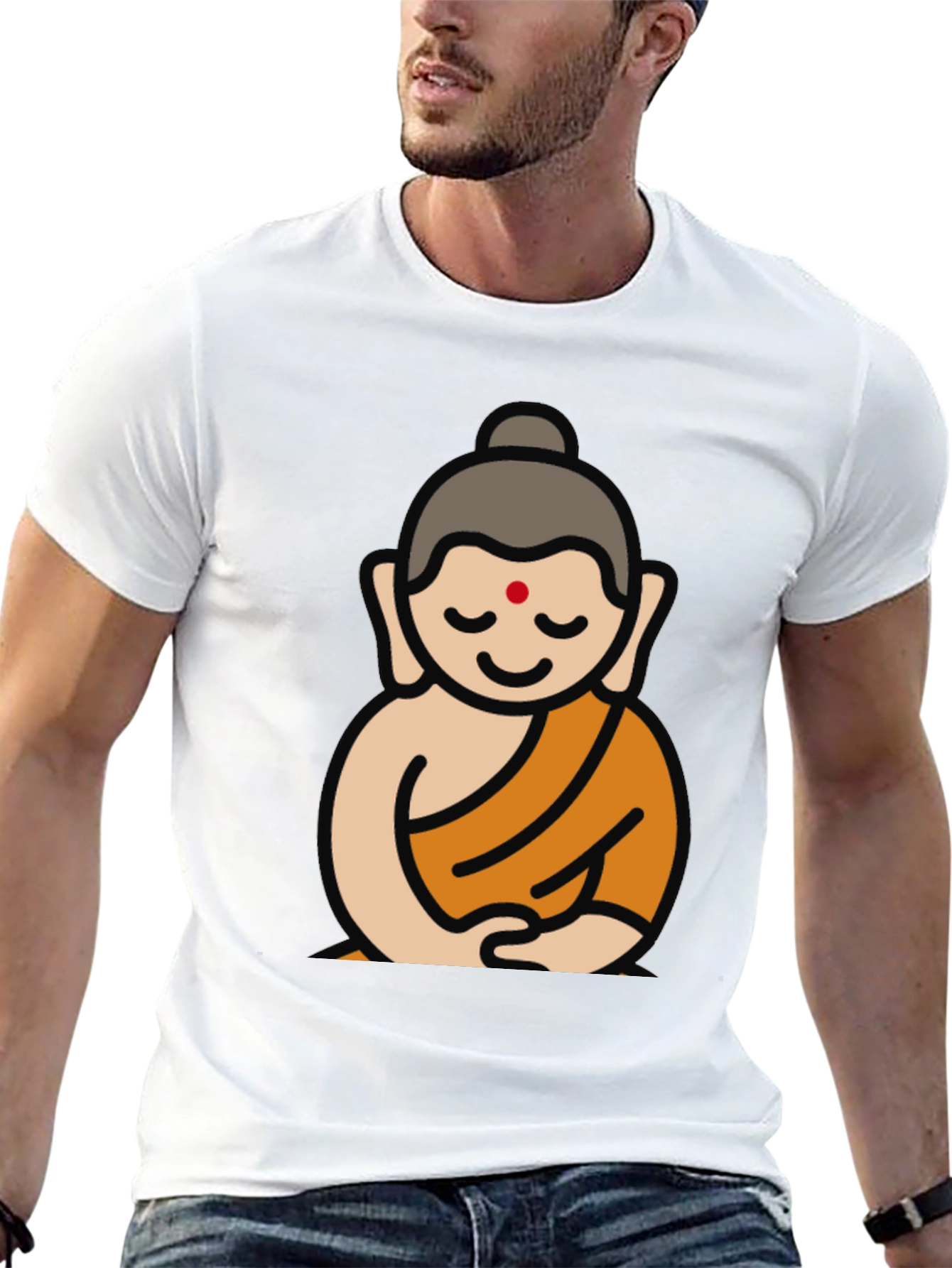 Buddha Graphic Black T-Shirt - Spiritual Design