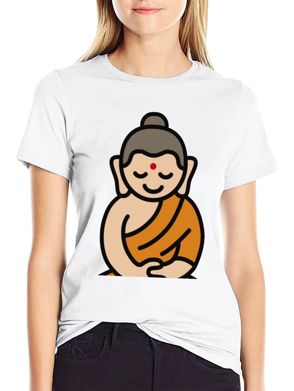 Buddha Graphic Black T-Shirt - Spiritual Design