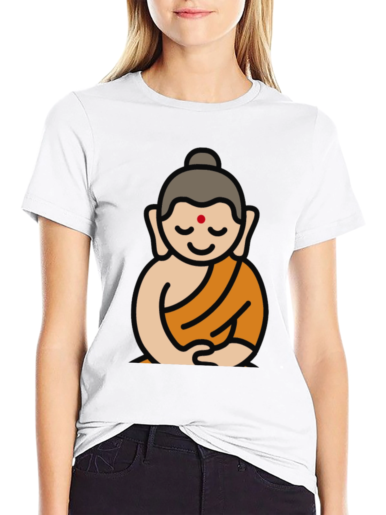 Buddha Graphic Black T-Shirt - Spiritual Design