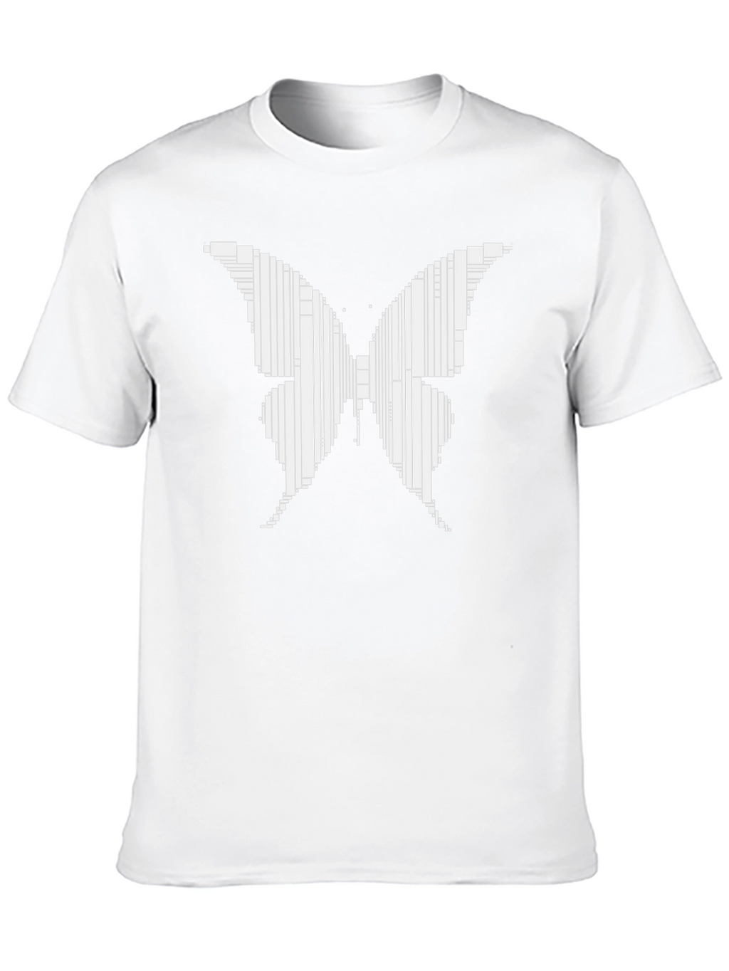 Geometric Butterfly Graphic Tee - Modern Art T-Shirt