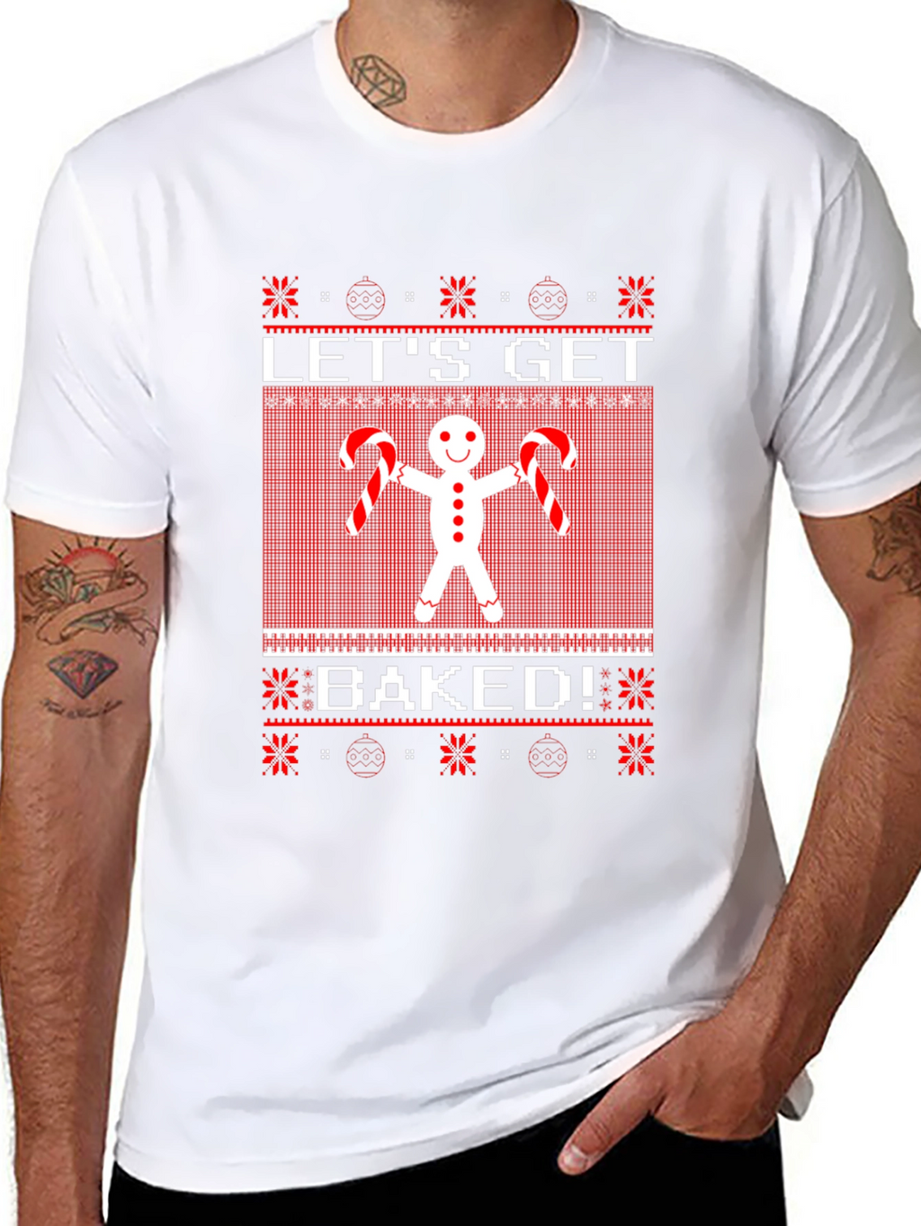 Lets Get Baked Gingerbread Ugly Christmas Sweater T-Shirt