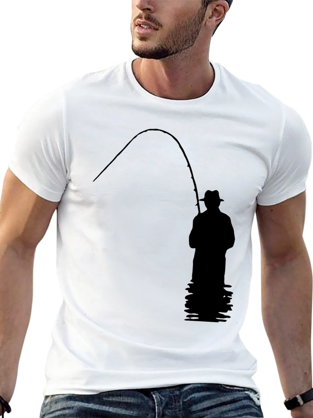 Fisherman Silhouette T-Shirt - Angler Tee
