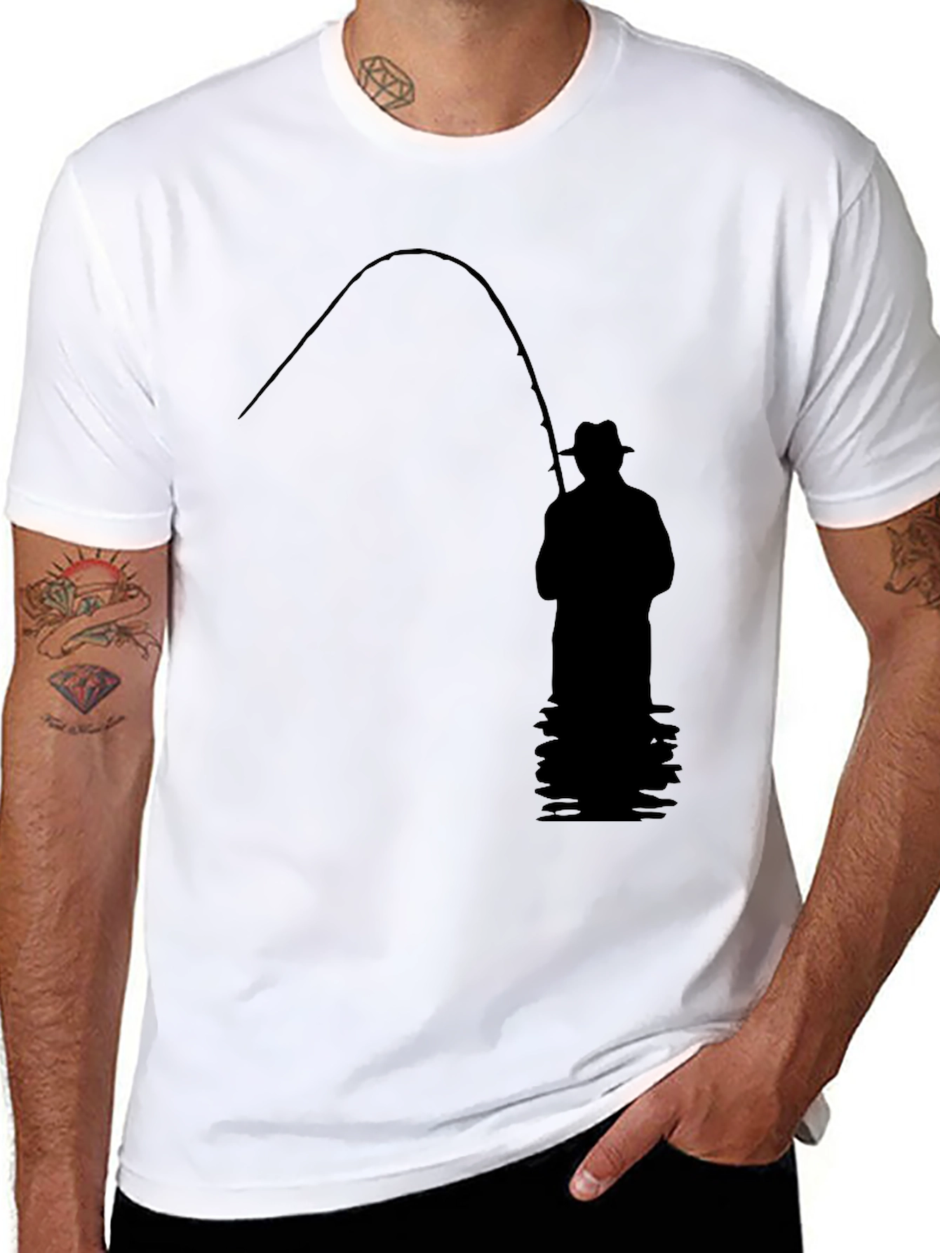 Fisherman Silhouette T-Shirt - Angler Tee