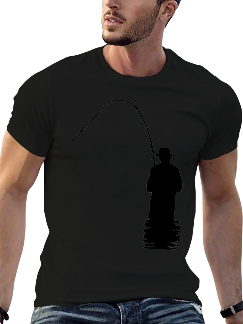 Fisherman Silhouette T-Shirt - Angler Tee