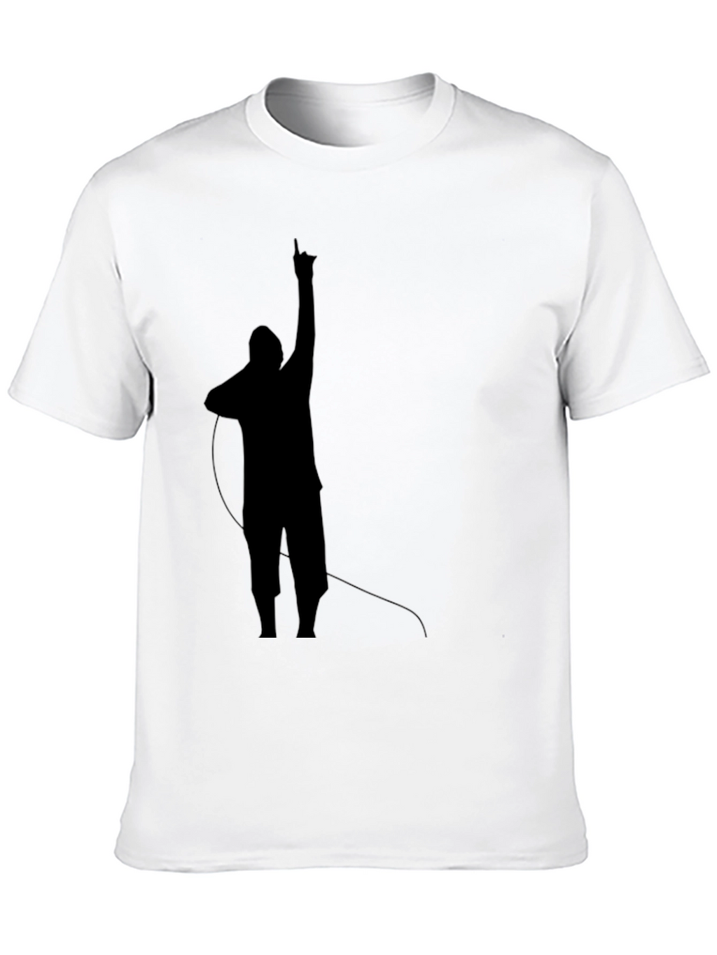 Mens Black T-Shirt with Silhouette Design