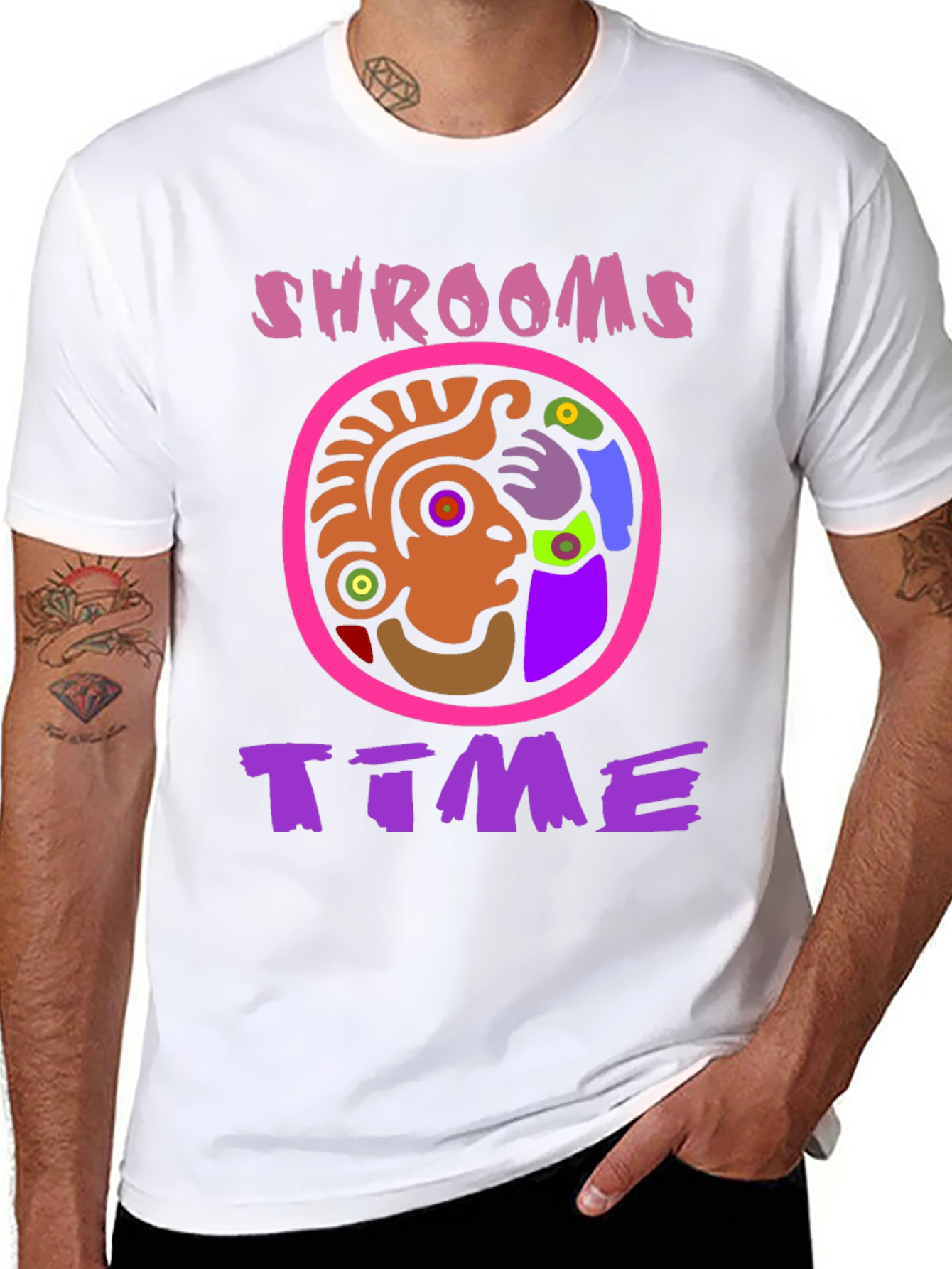 Shrooms Time Graphic Tee - Psychedelic Fun