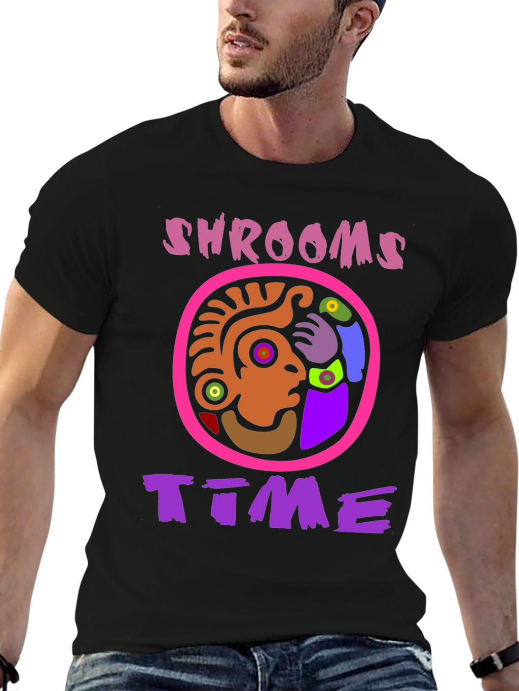 Shrooms Time Graphic Tee - Psychedelic Fun
