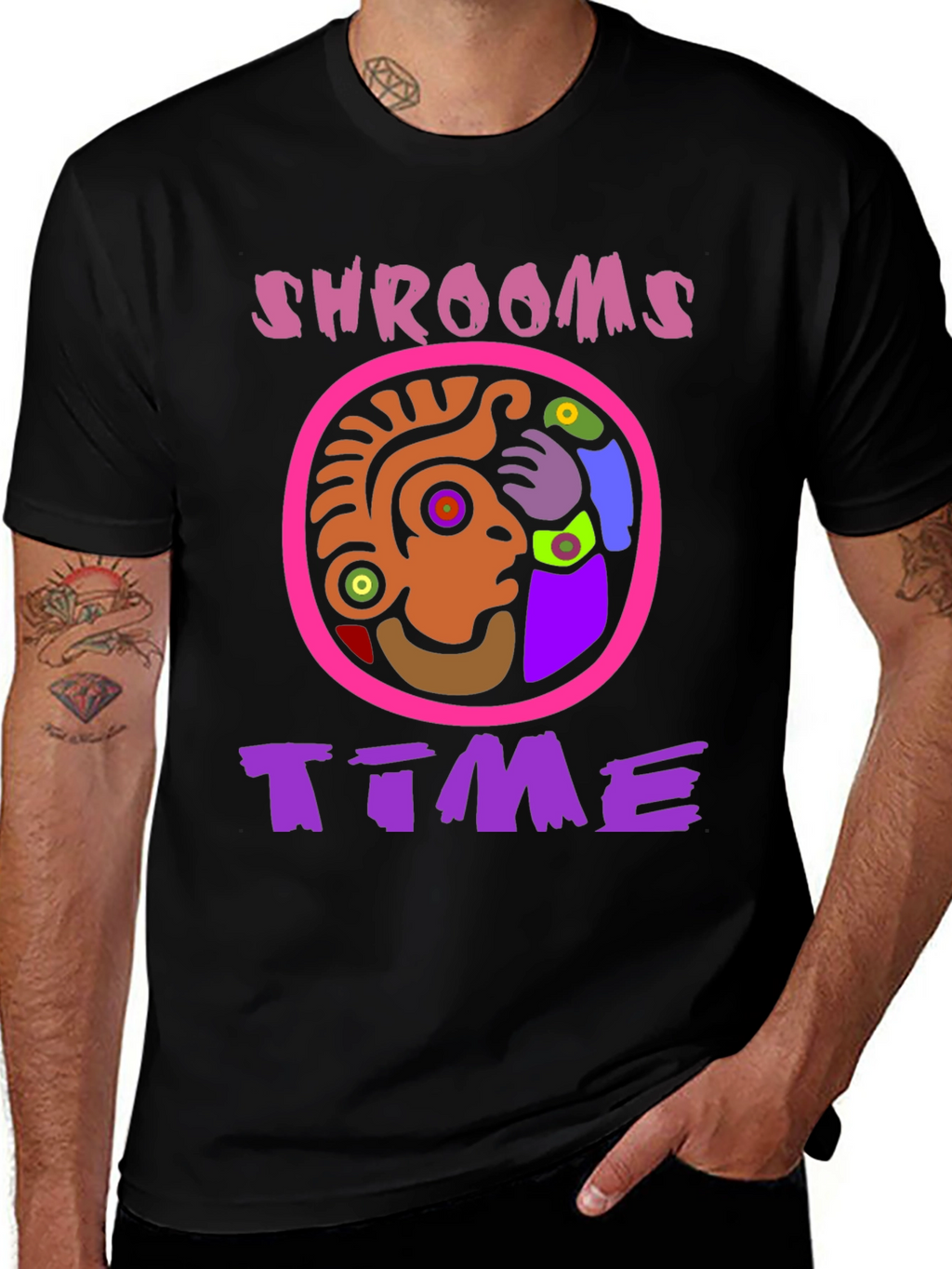 Shrooms Time Graphic Tee - Psychedelic Fun