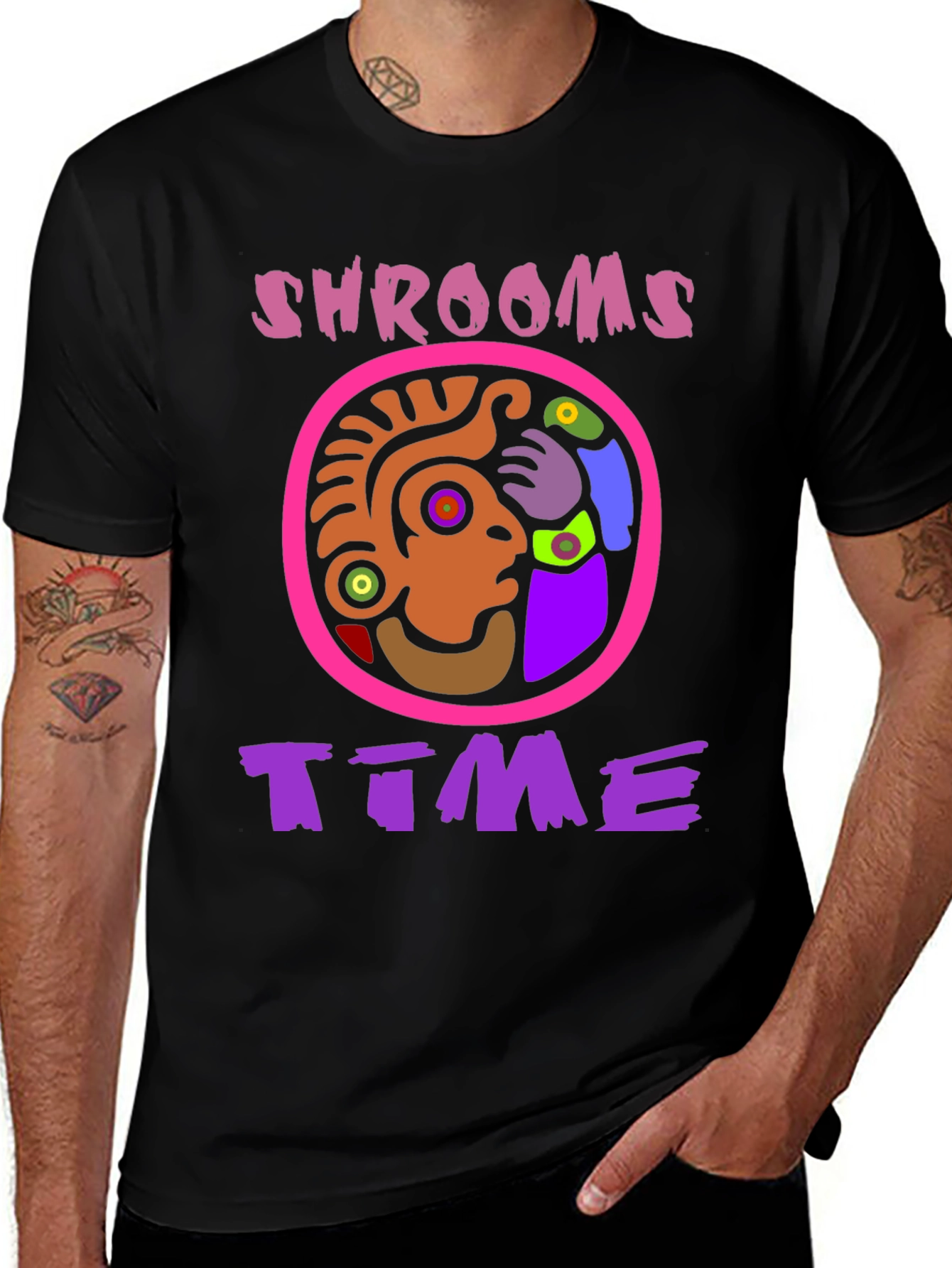 Shrooms Time Graphic Tee - Psychedelic Fun