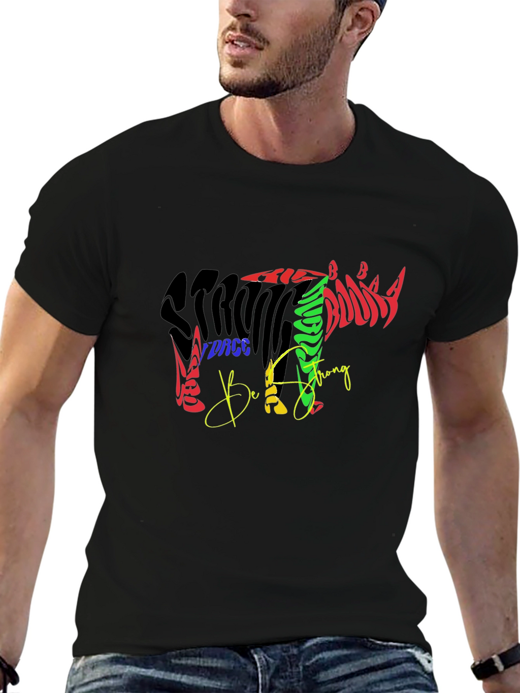 Strong Rhino Graphic T-Shirt