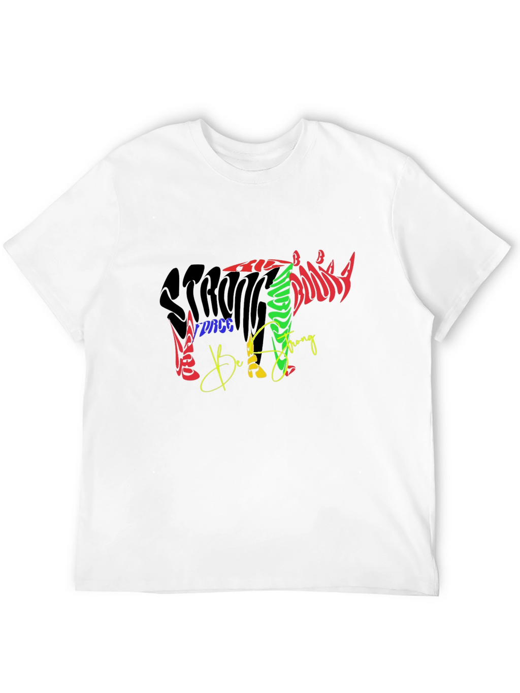 Strong Rhino Graphic T-Shirt