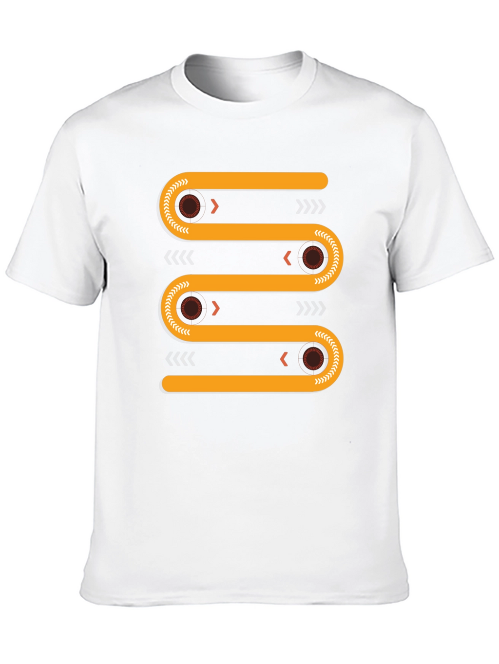 Abstract Geometric Conveyor Belt Graphic Tee
