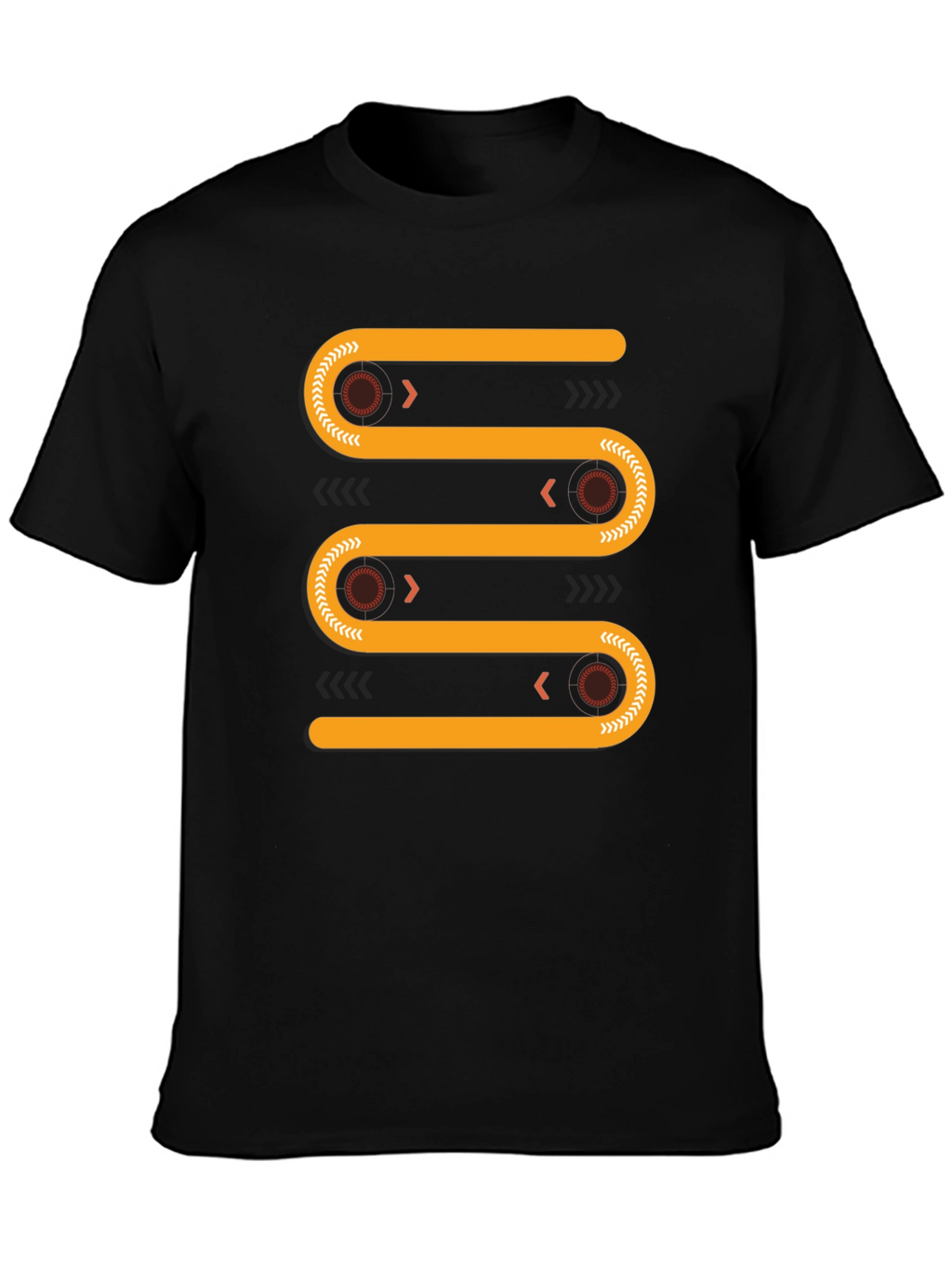 Abstract Geometric Conveyor Belt Graphic Tee