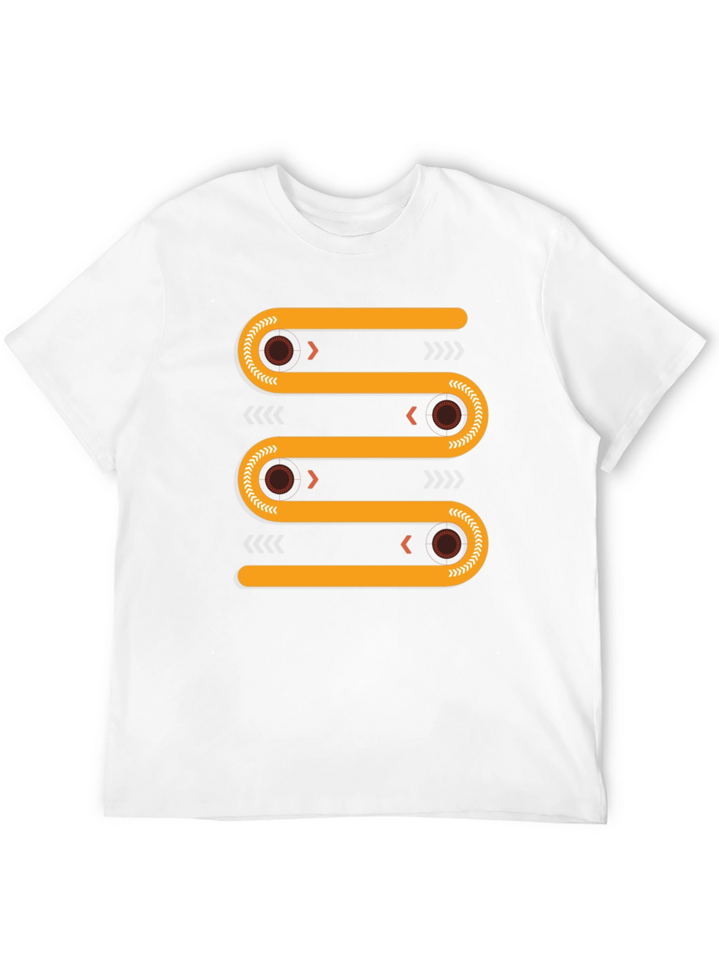 Abstract Geometric Conveyor Belt Graphic Tee