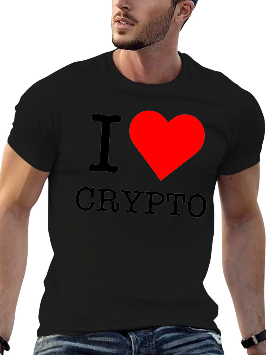 I Heart Crypto Black T-Shirt