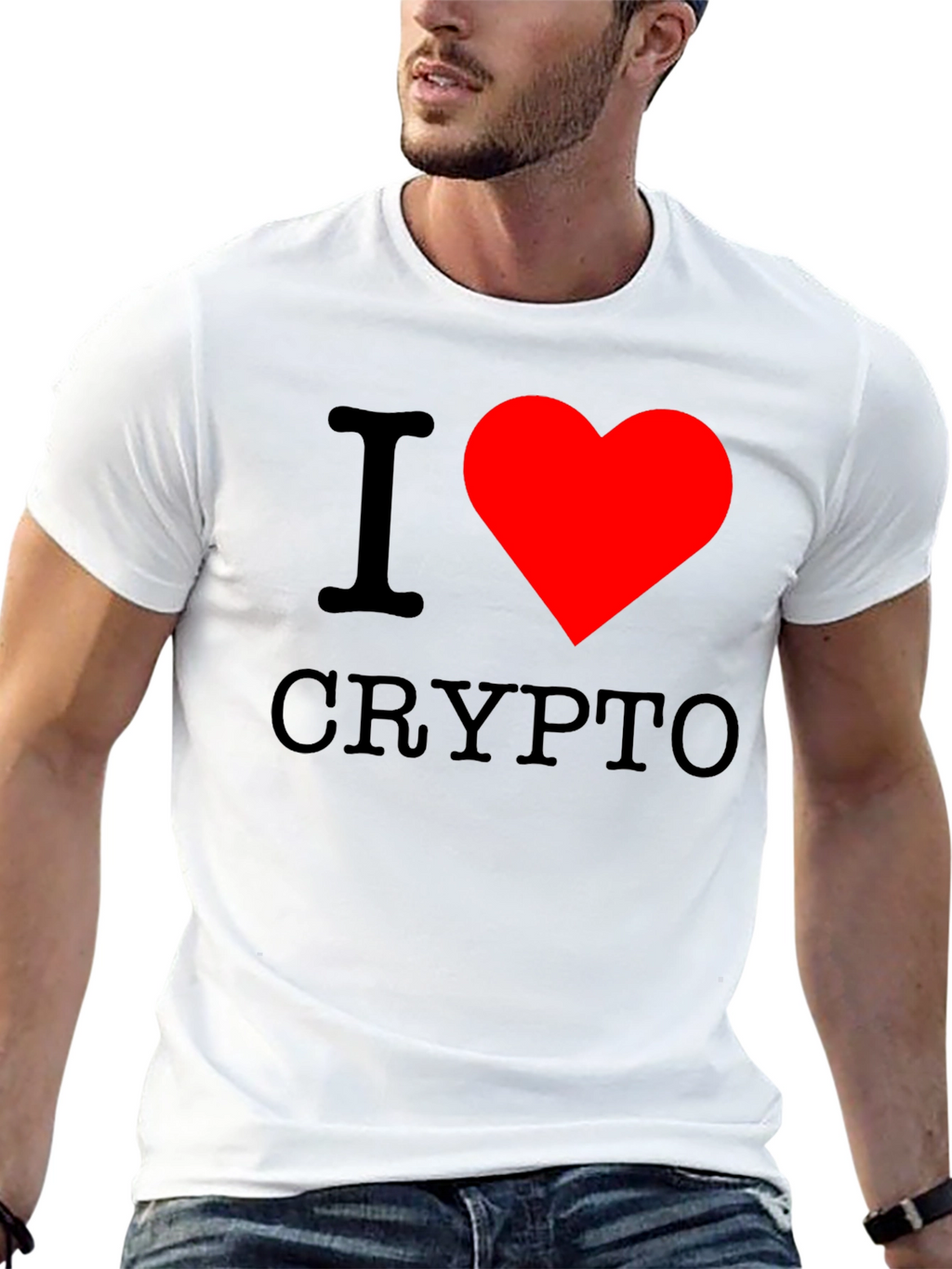 I Heart Crypto Black T-Shirt