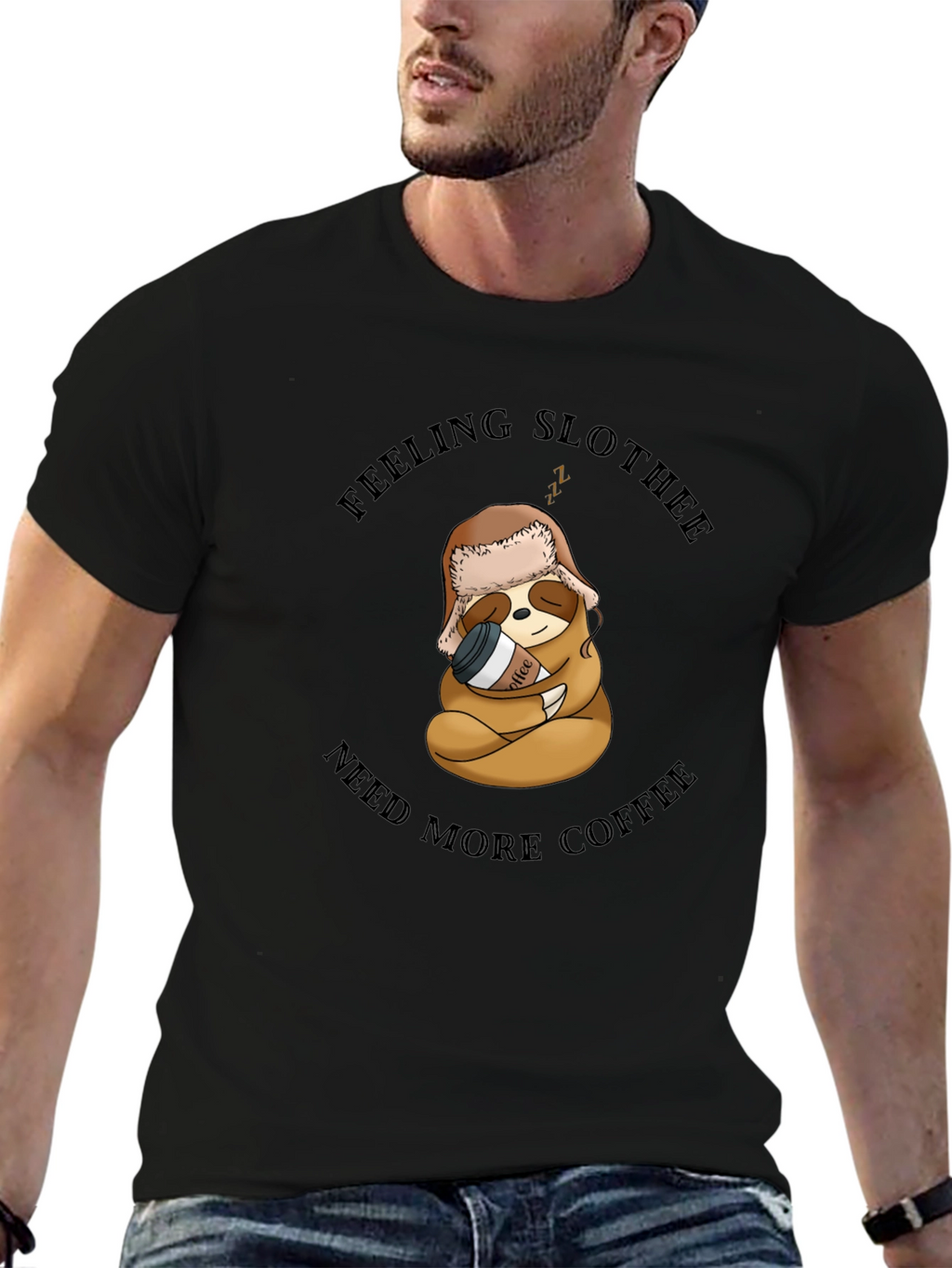 Feeling Slothee? Coffee Graphic T-Shirt