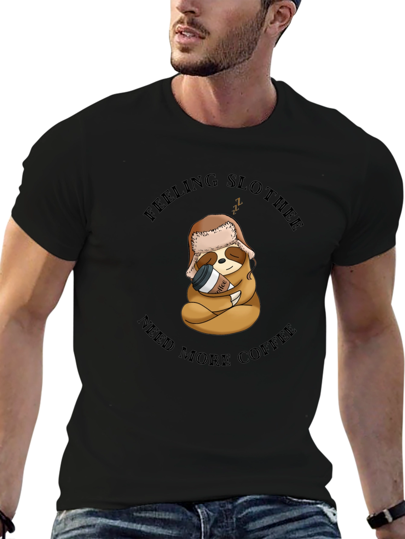 Feeling Slothee? Coffee Graphic T-Shirt