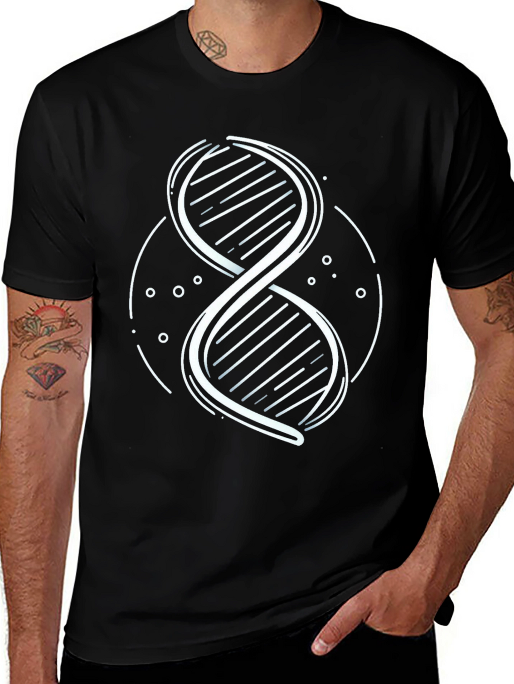 DNA Graphic T-Shirt - Black Science Tee
