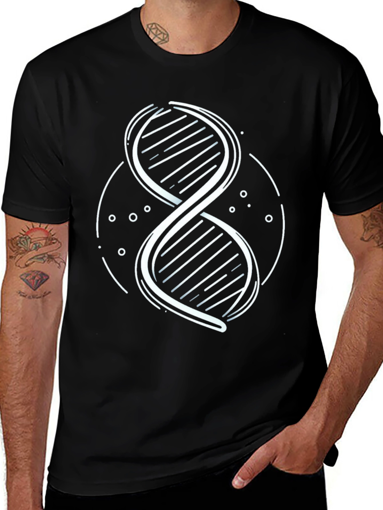 DNA Graphic T-Shirt - Black Science Tee