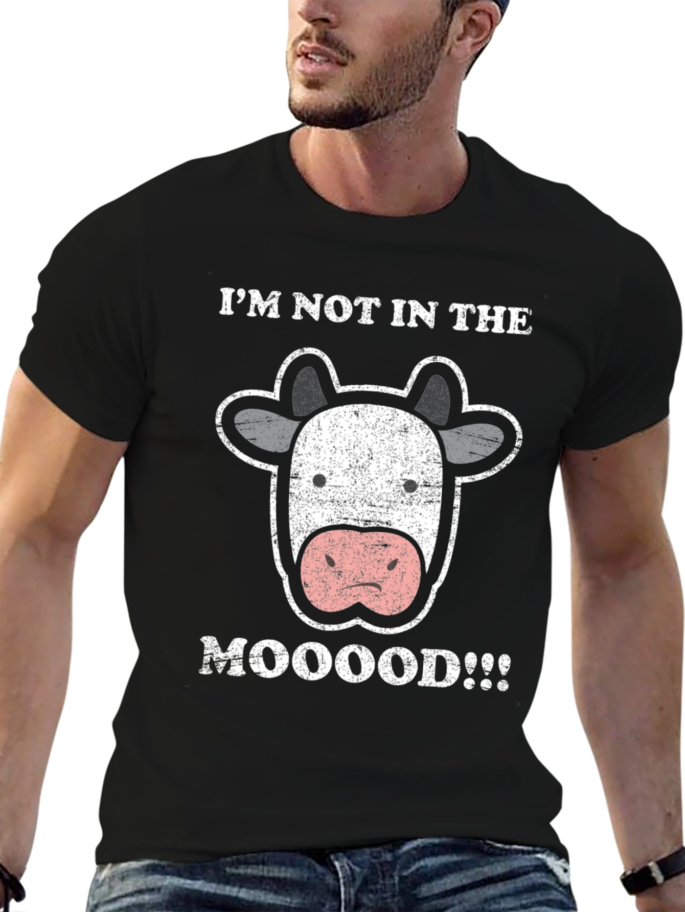 Mooooood T-Shirt - Funny Cow Graphic Tee