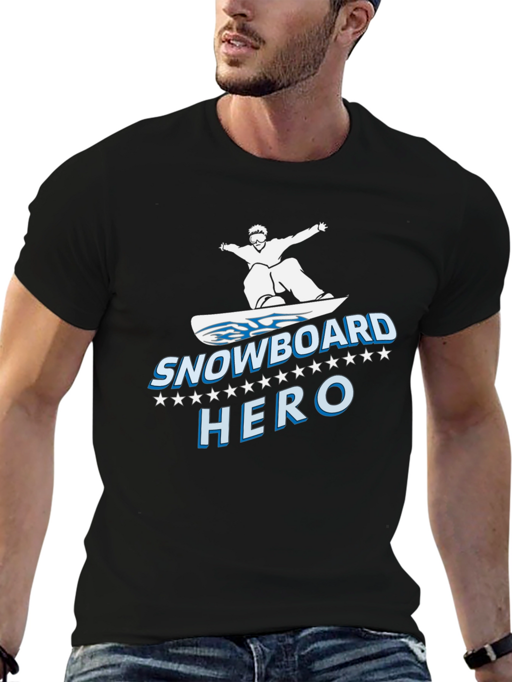 Snowboard Hero Graphic T-Shirt - Black
