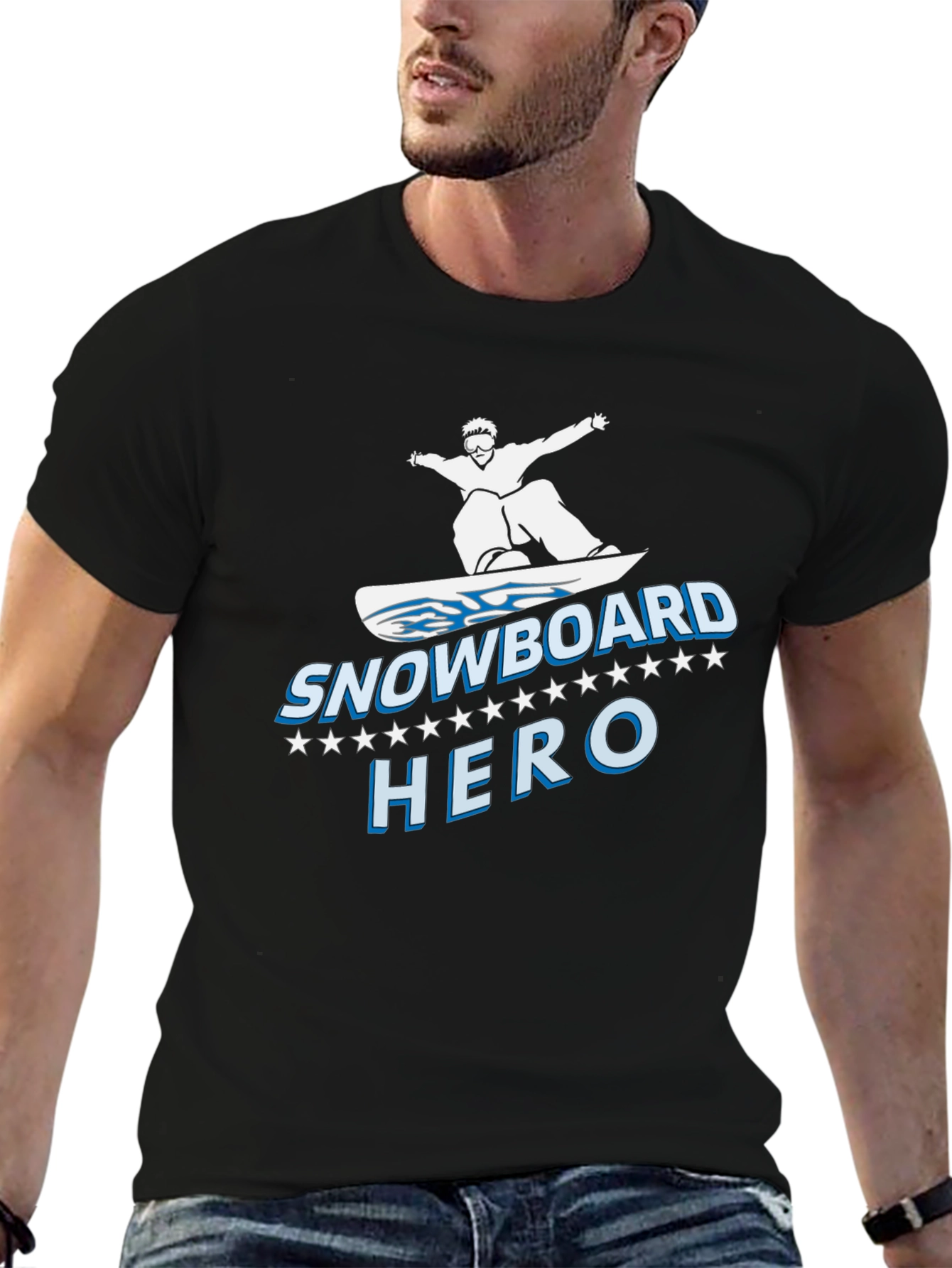 Snowboard Hero Graphic T-Shirt - Black