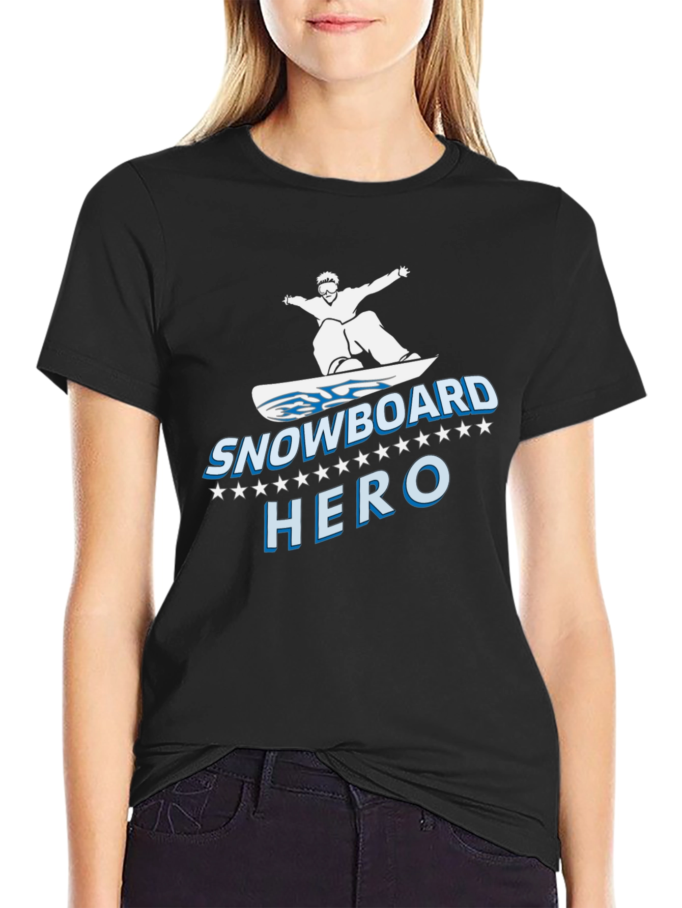 Snowboard Hero Graphic T-Shirt - Black