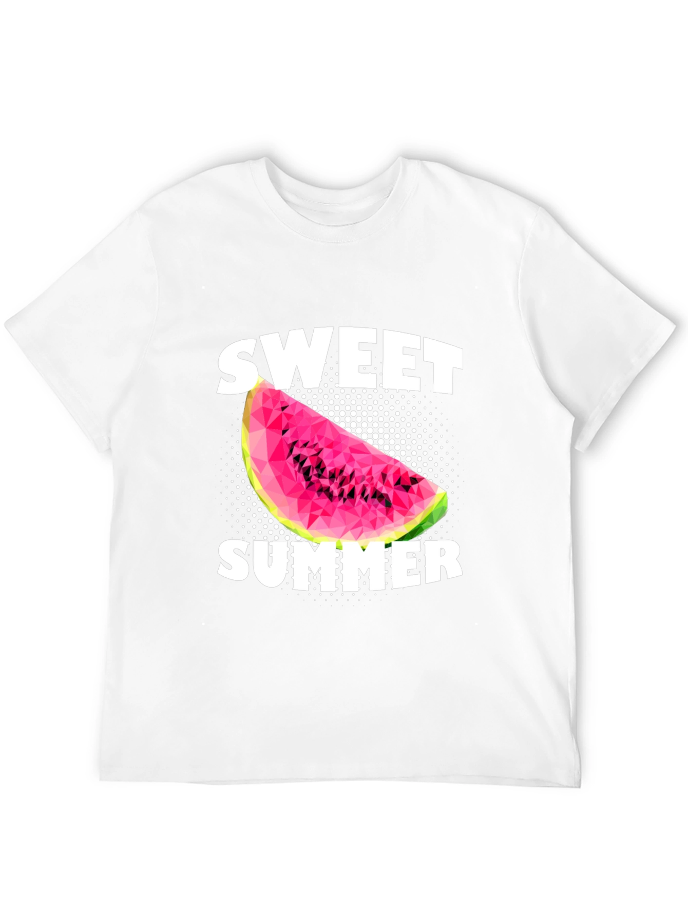 Sweet Summer Watermelon Graphic Black T-Shirt