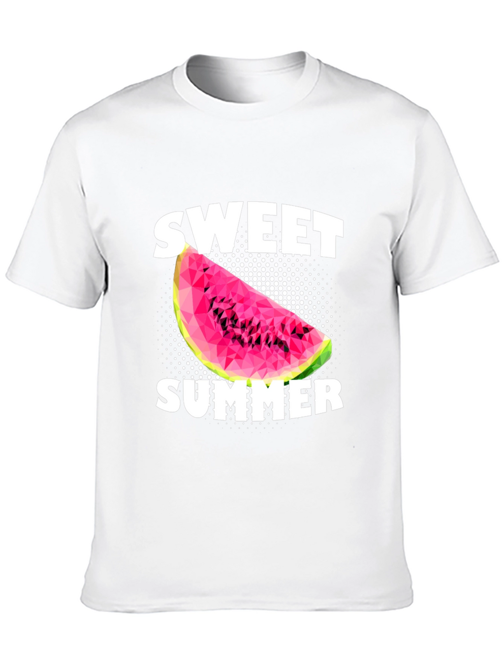 Sweet Summer Watermelon Graphic Black T-Shirt