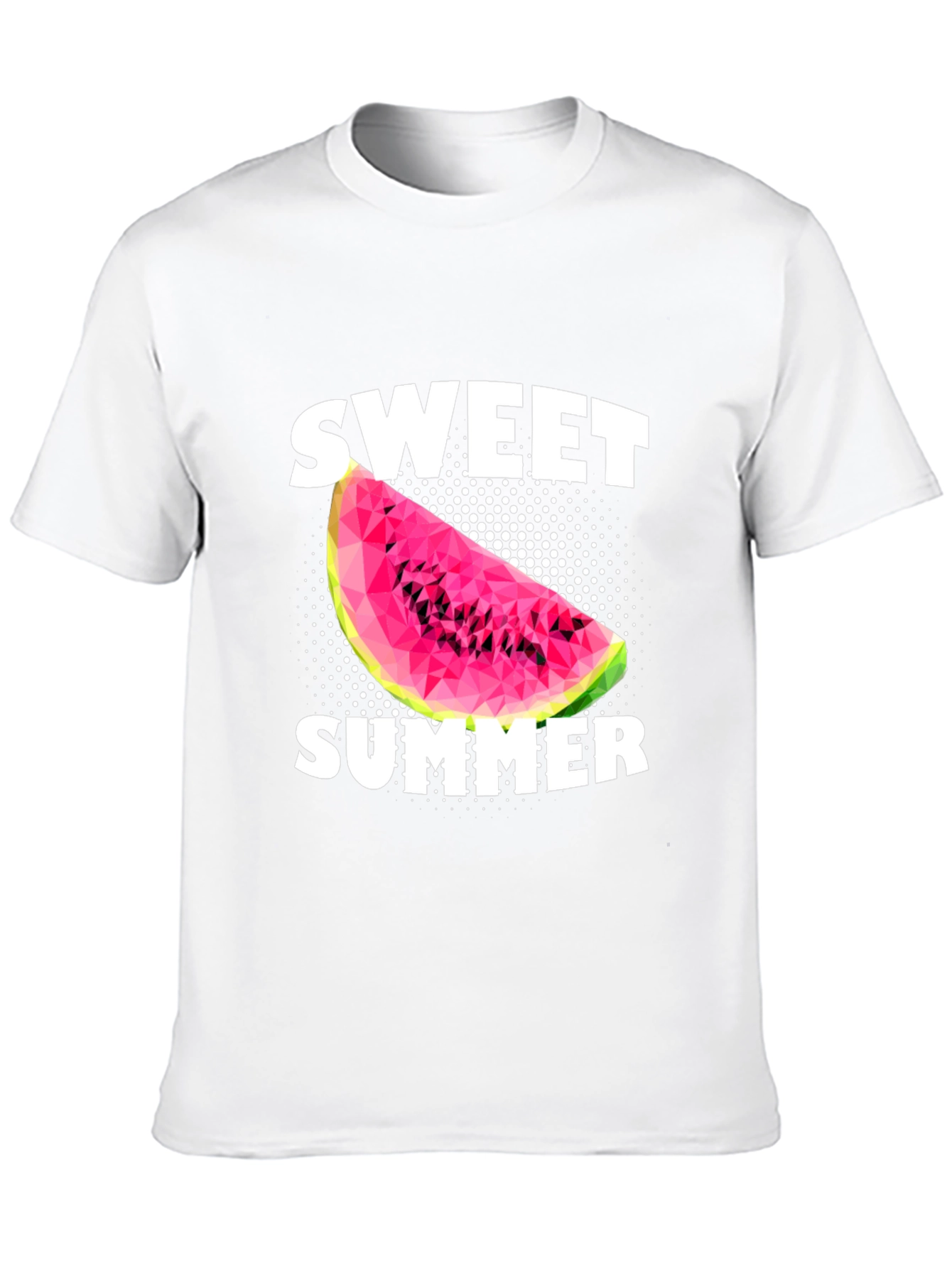 Sweet Summer Watermelon Graphic Black T-Shirt