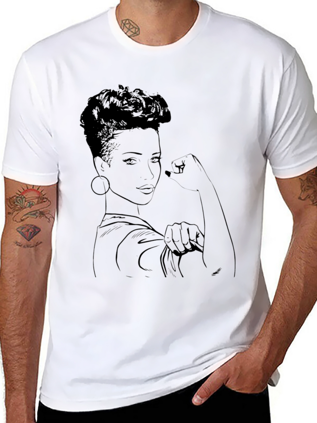 Empowered Woman Graphic Tee - Black