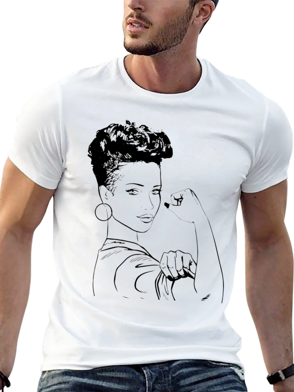 Empowered Woman Graphic Tee - Black