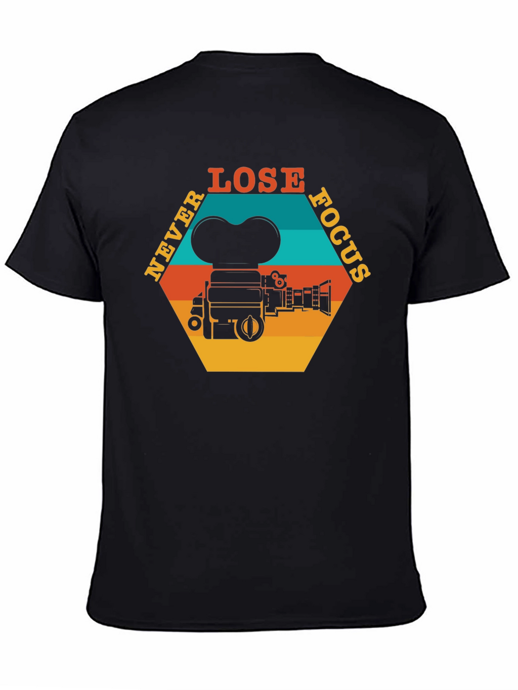 Never Lose Focus T-Shirt - Retro Camera Design