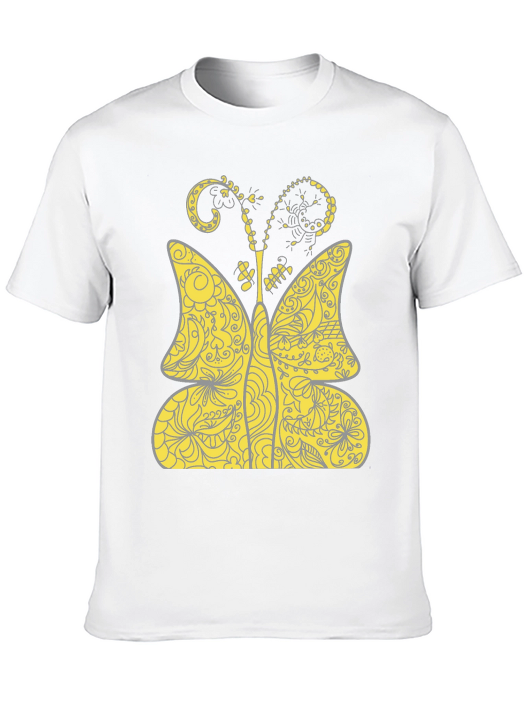 Butterfly Print T-Shirt - Black