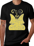 Butterfly Print T-Shirt - Black