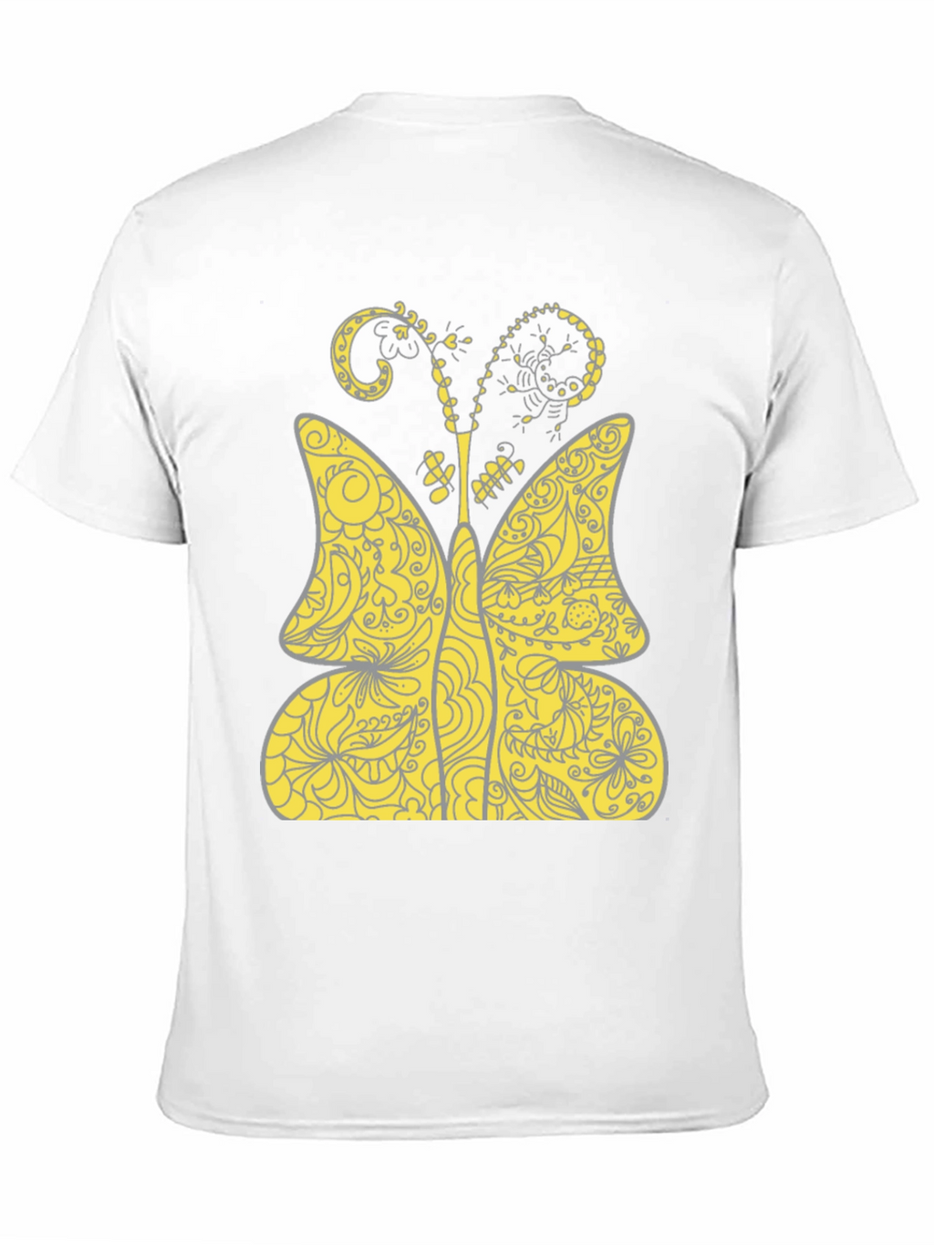Butterfly Print T-Shirt - Black