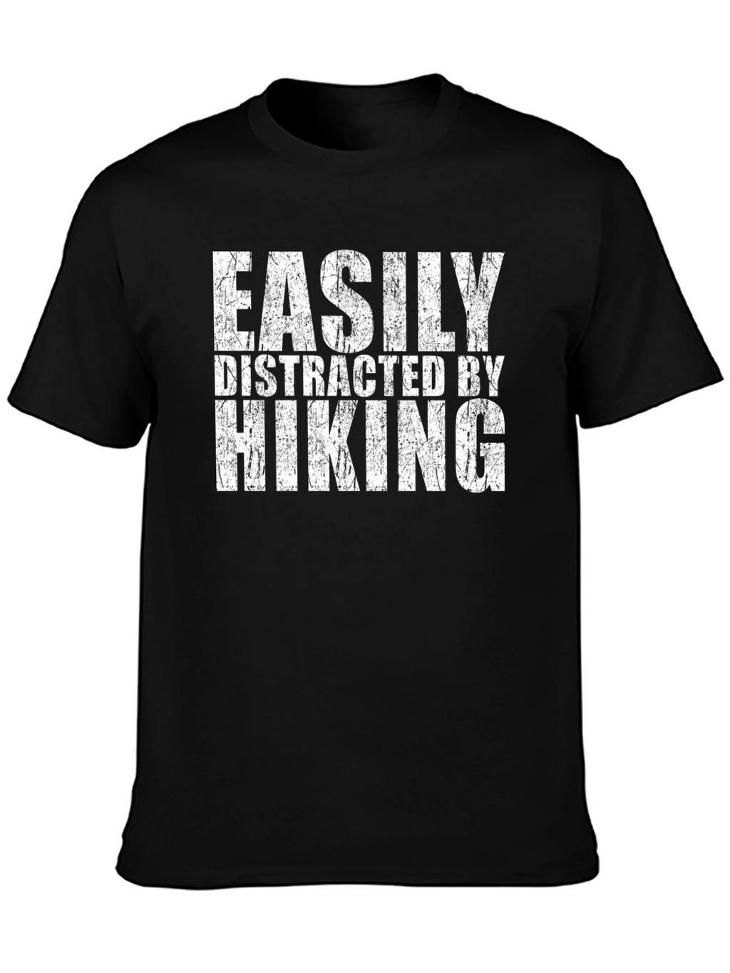 Easily Distracted By Hiking Black T-Shirt