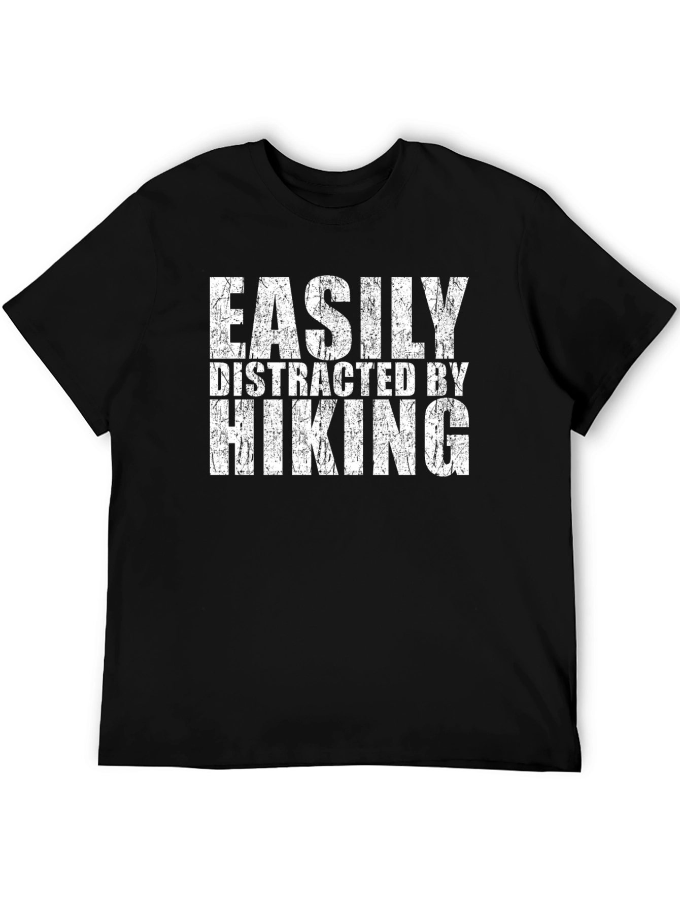 Easily Distracted By Hiking Black T-Shirt