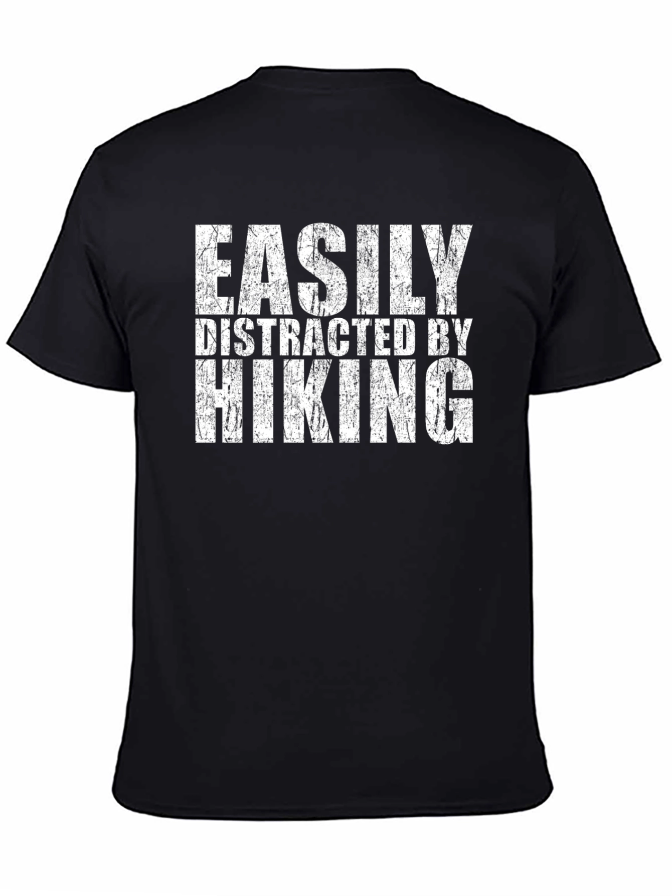 Easily Distracted By Hiking Black T-Shirt
