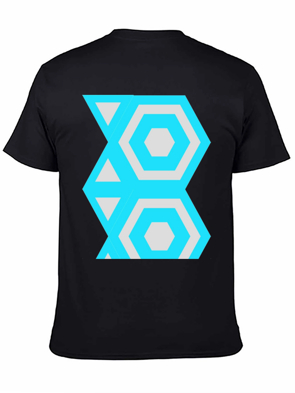 Geometric Pattern Tee - Stylish Hexagon Design