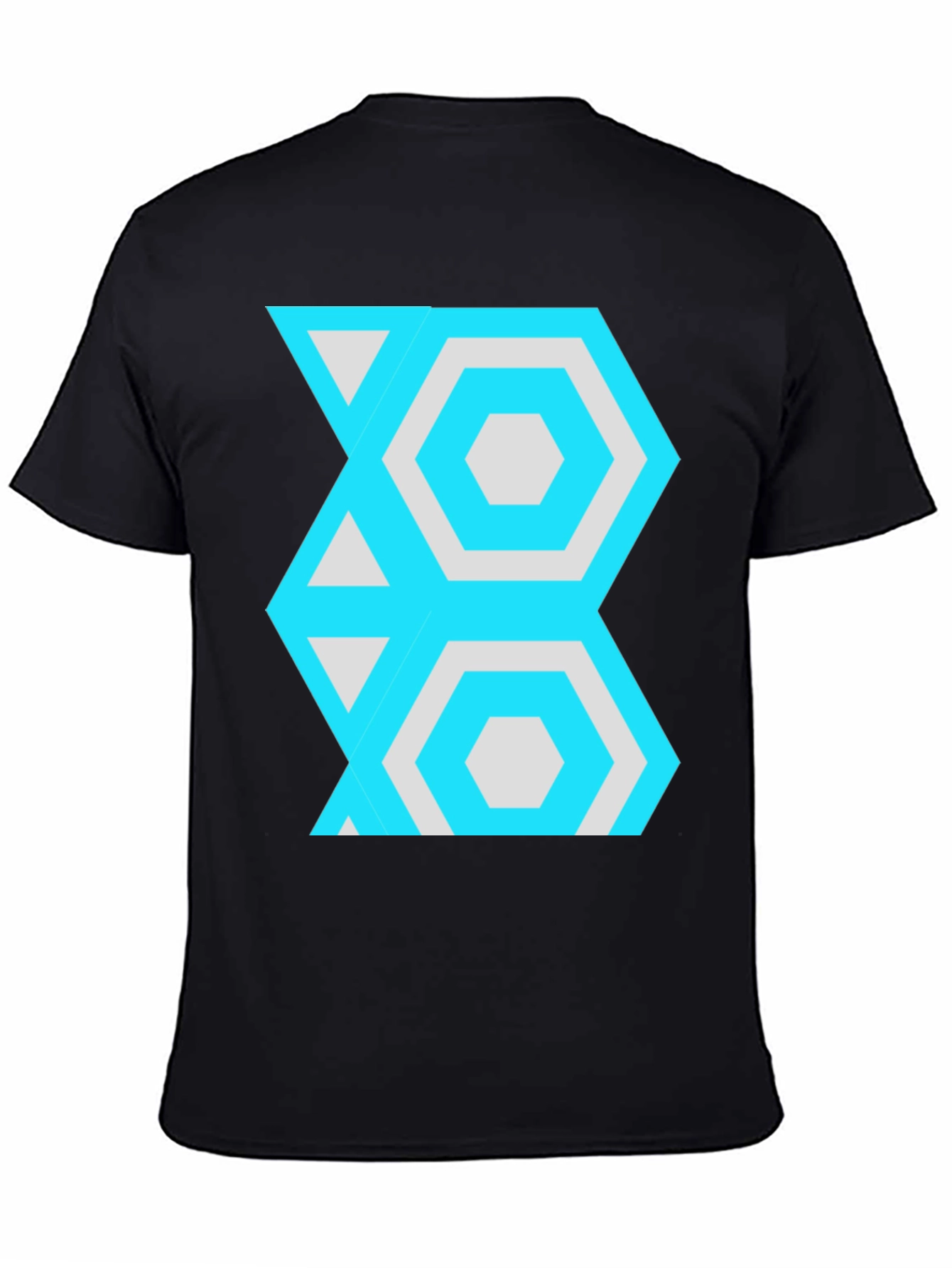 Geometric Pattern Tee - Stylish Hexagon Design