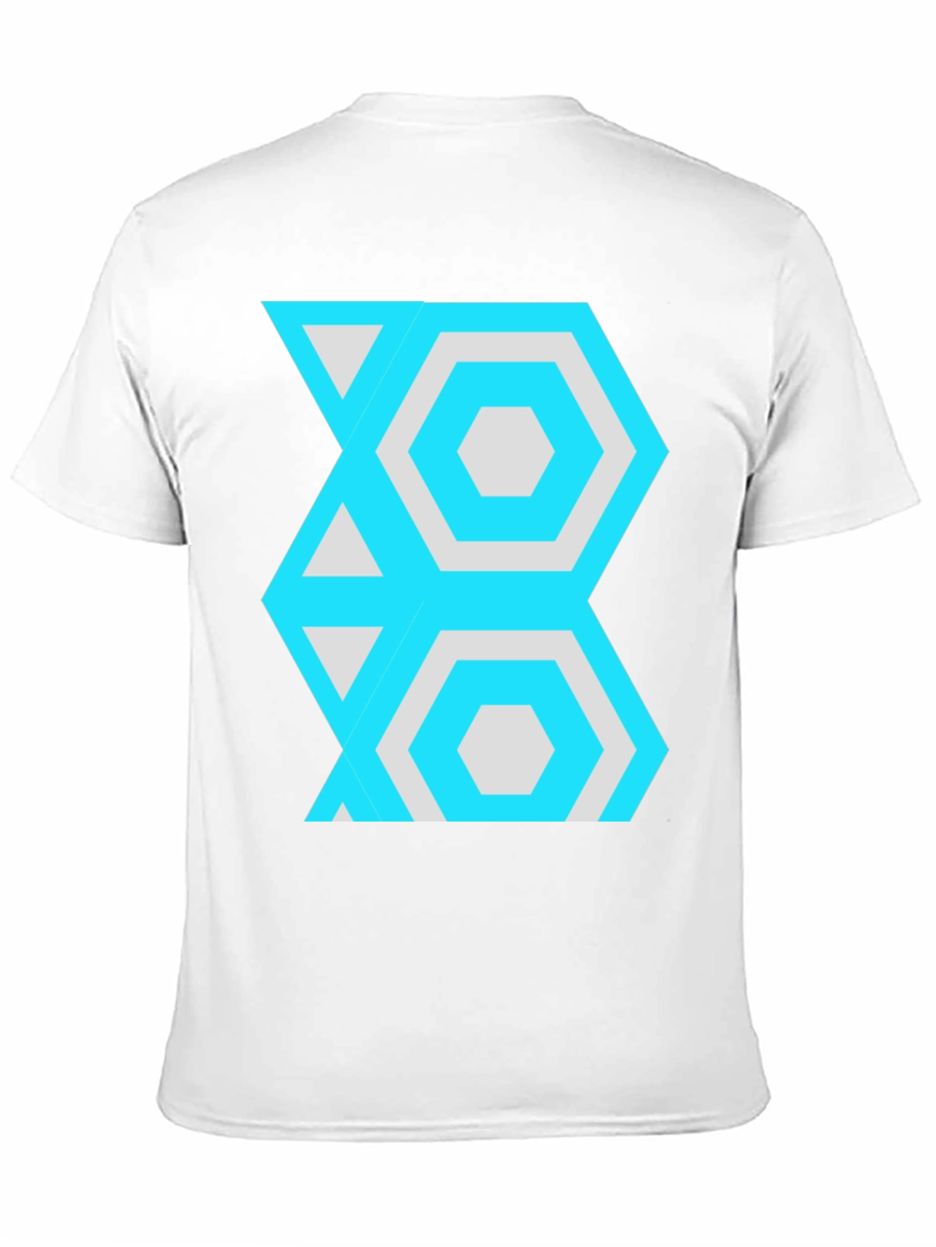 Geometric Pattern Tee - Stylish Hexagon Design