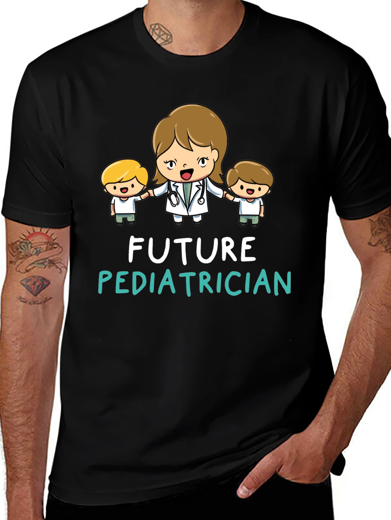 Future Pediatrician Black T-Shirt