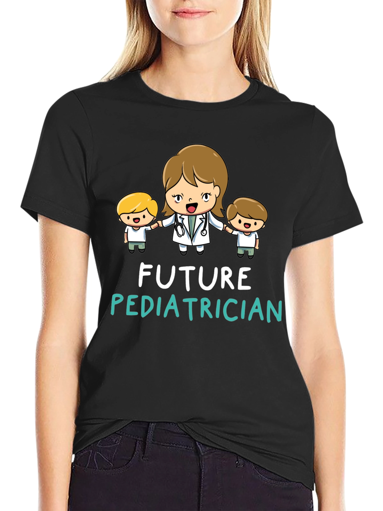 Future Pediatrician Black T-Shirt