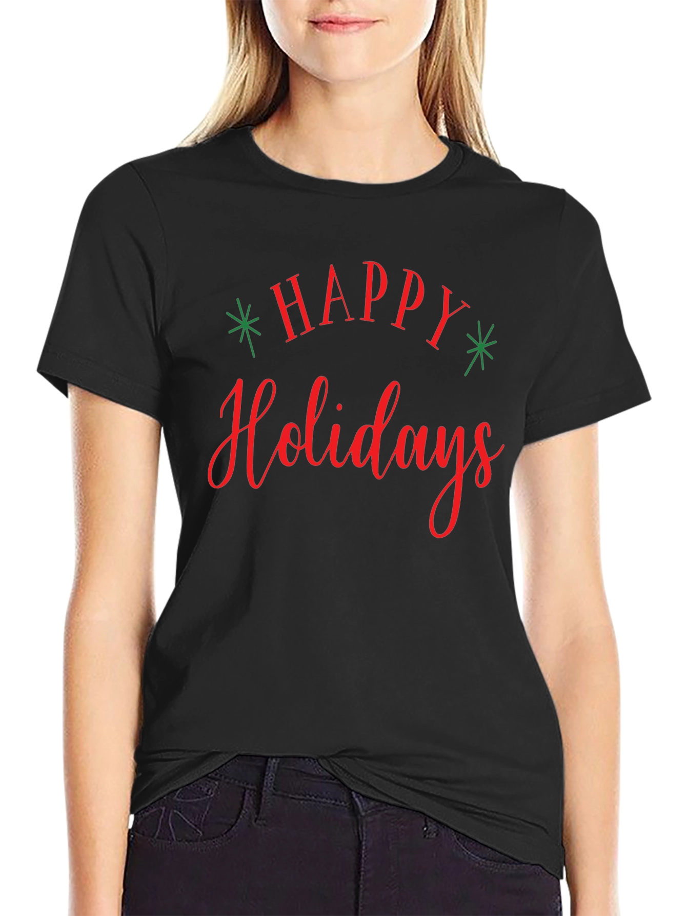 Happy Holidays Graphic T-Shirt - Festive Holiday Apparel