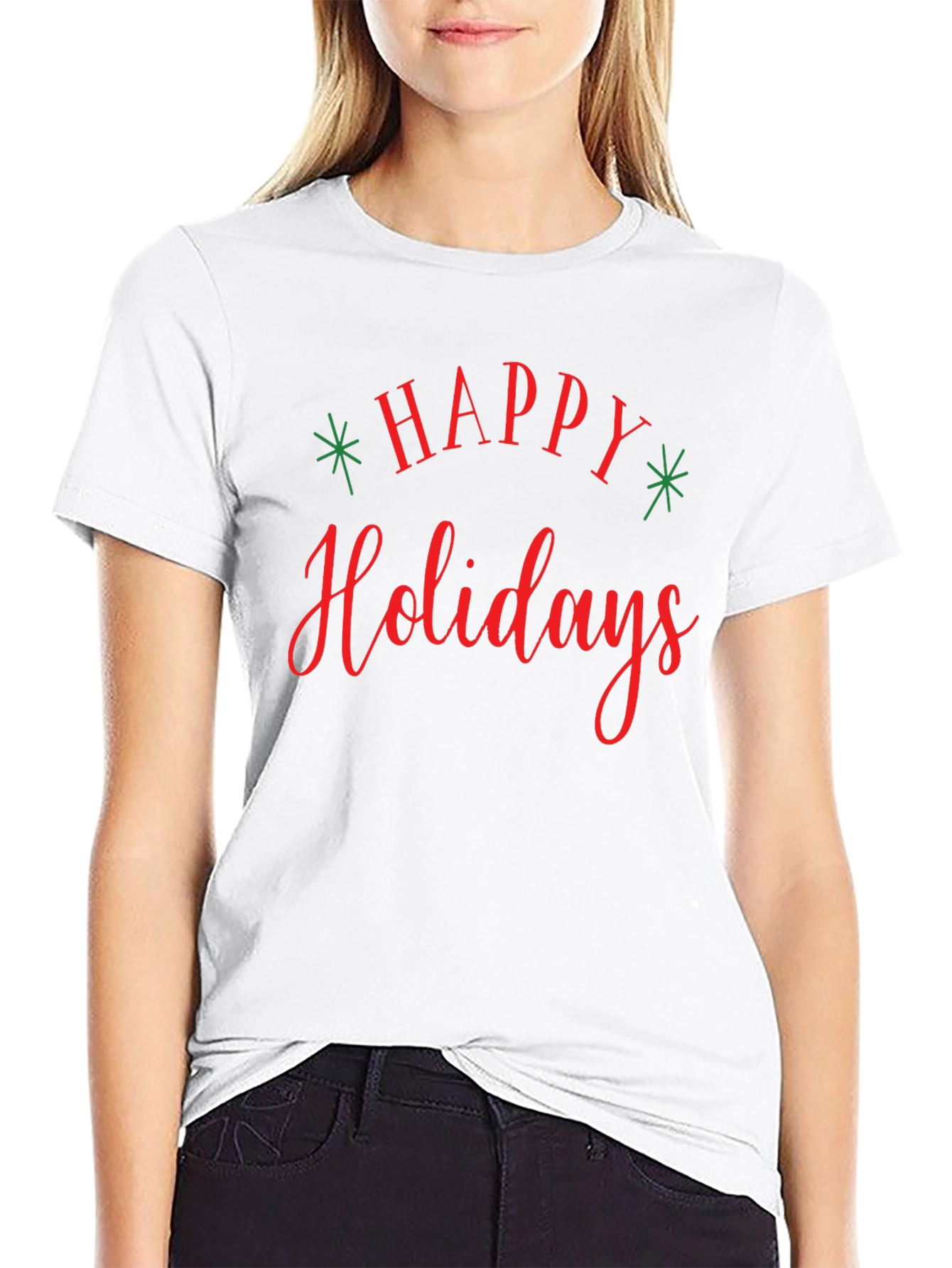 Happy Holidays Graphic T-Shirt - Festive Holiday Apparel