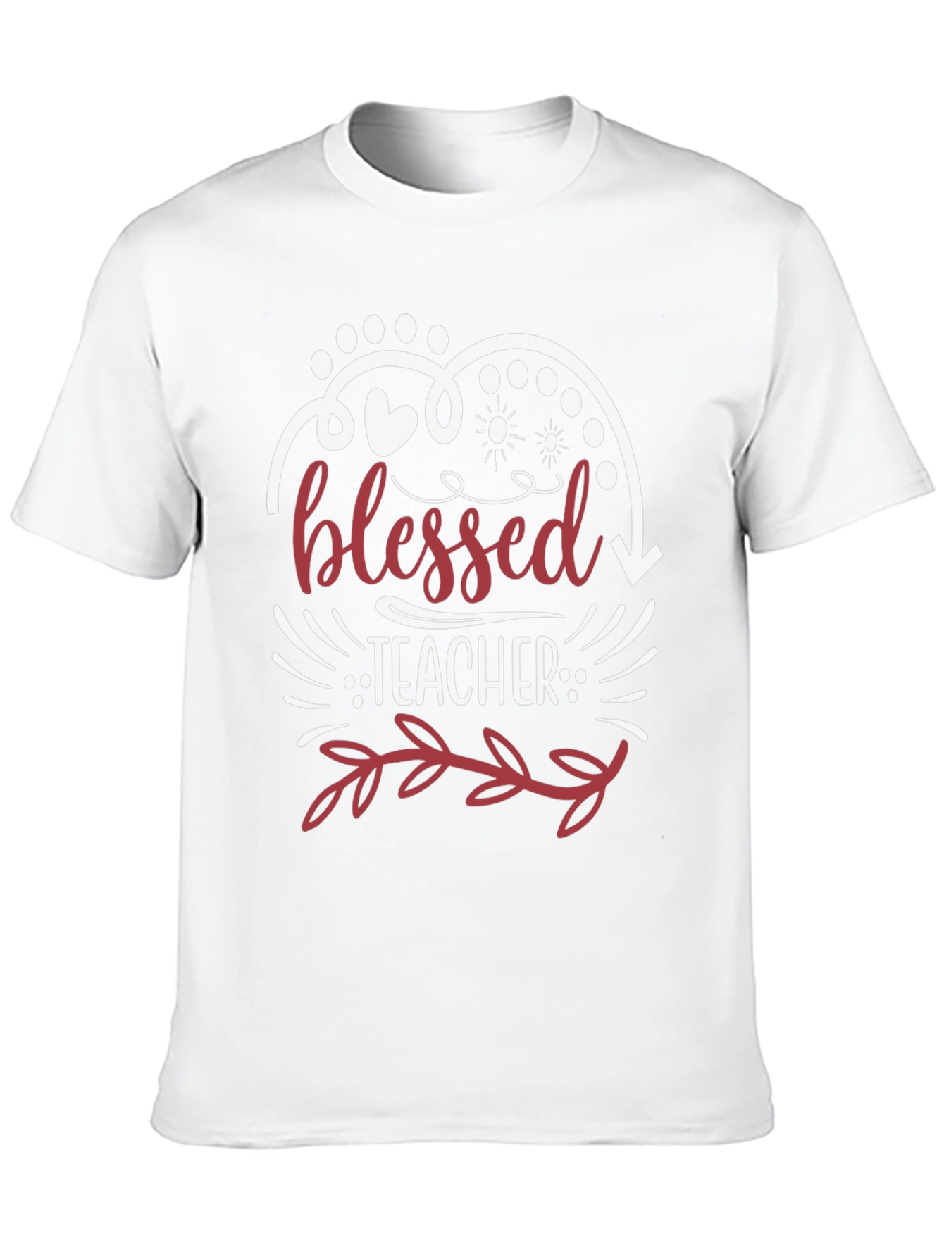 Blessed Teacher Graphic Tee - Black Cotton Blend