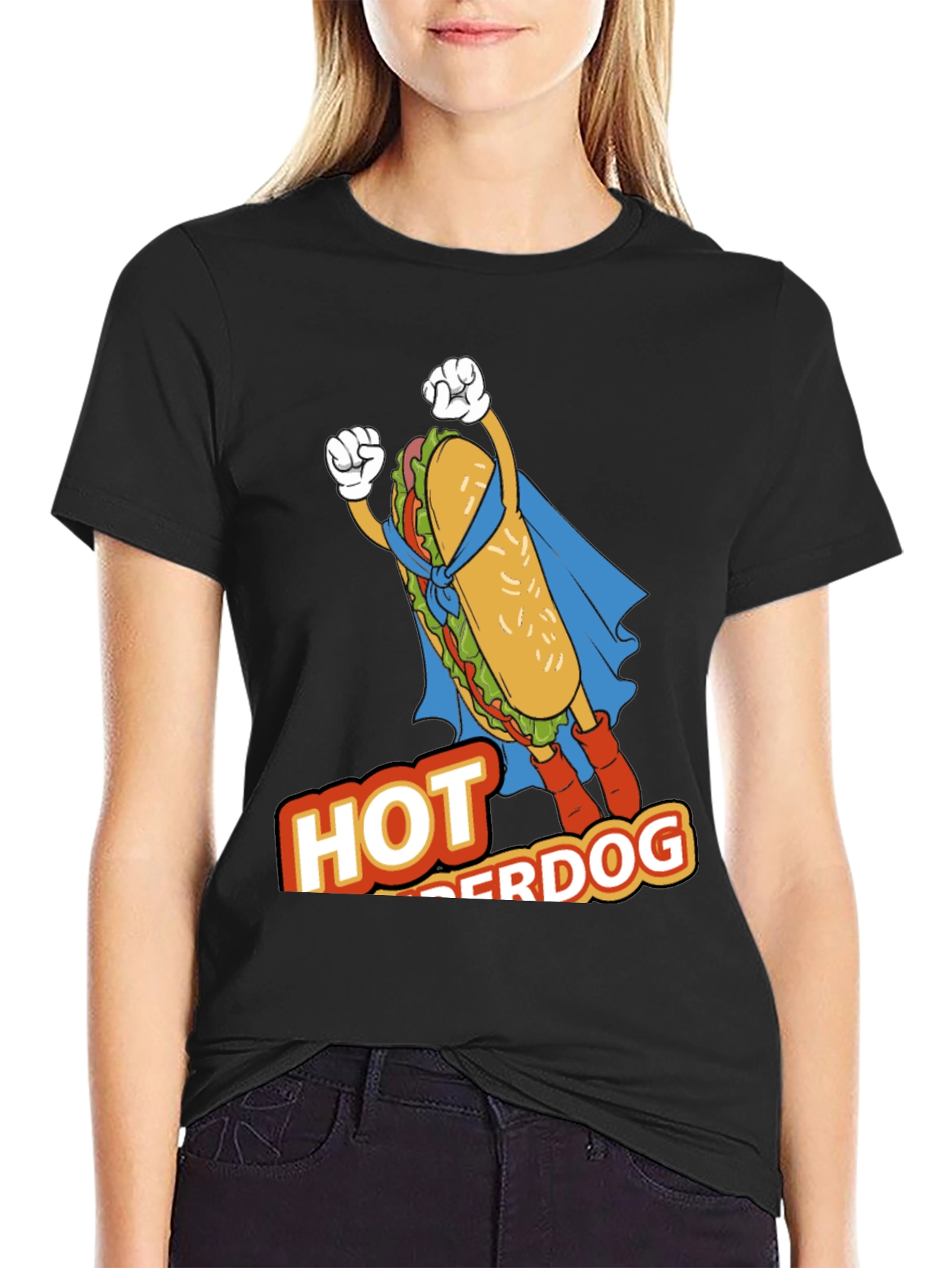 Hot Superdog T-Shirt - Funny Superhero Graphic Tee