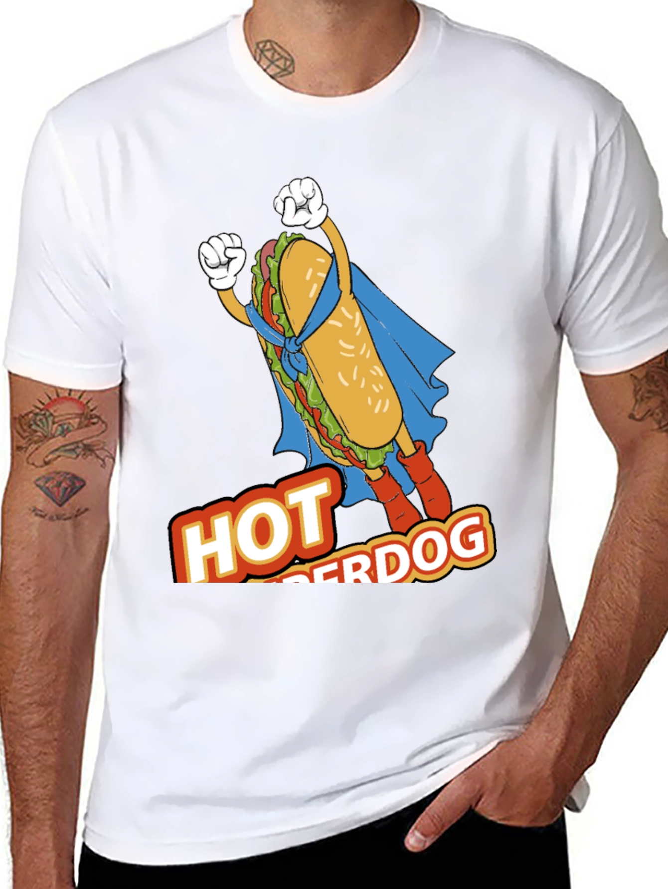 Hot Superdog T-Shirt - Funny Superhero Graphic Tee